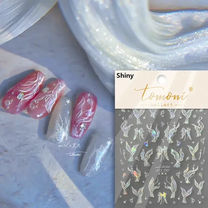Cute Dolphin & Goldfish Jelly Nail Stickers
