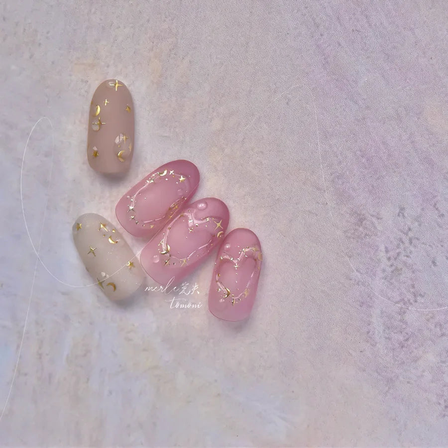 Elegant French Ice Crystal Jelly Nail Stickers