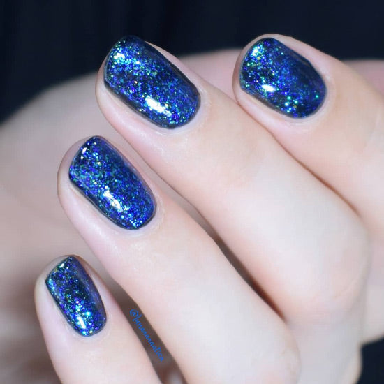 MADAM GLAM - Under pressure - BLUE GLITTER GEL NAIL POLISH