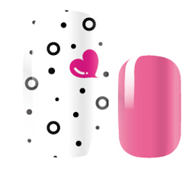 Pink Valentine Heart - Gel Nail Wraps