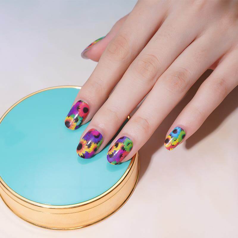 Gel Nail Wraps - Bright Summer Sunflower Colors