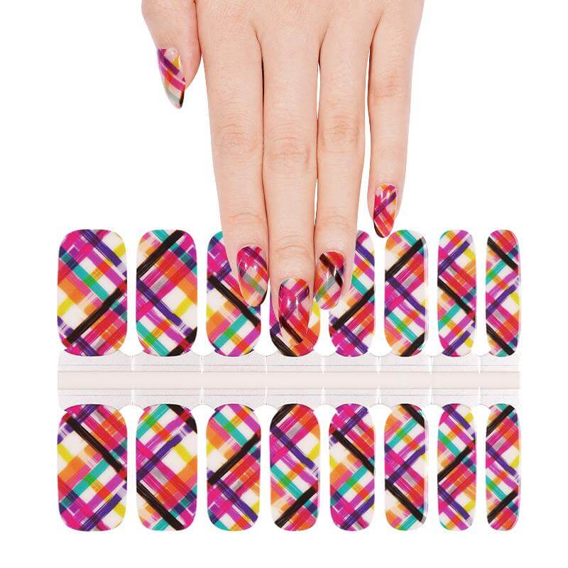 Multi Color Ribbons - Gel Nail Wraps