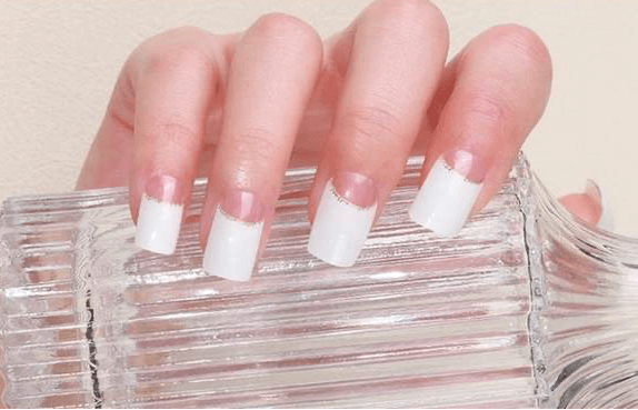 White French Tip Nails - Gel Nail Wraps