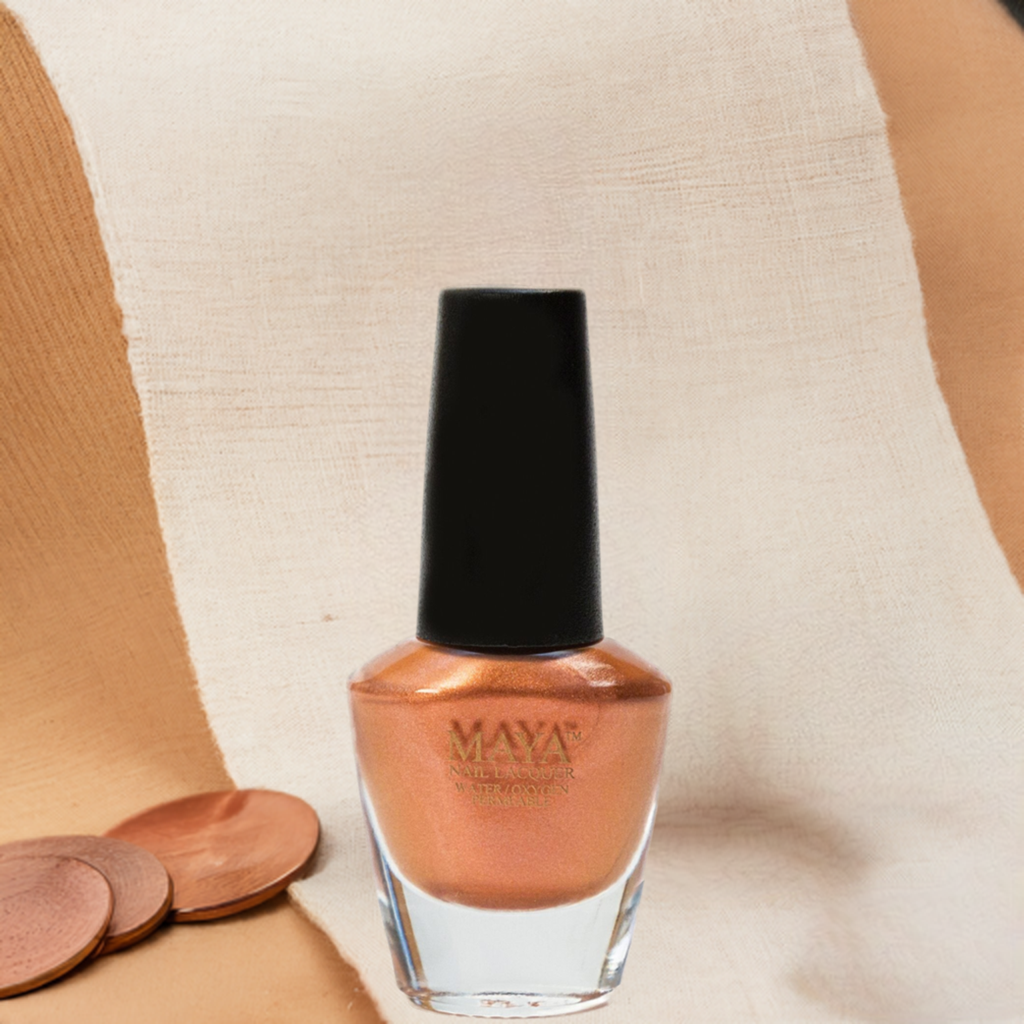 Pretty Penny - Gold Shimmer Halal Nail Polish - Maya