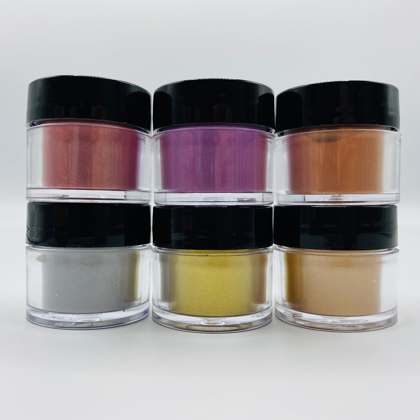 6Pcs Metallic Nail Art Powder Set – Chrome Mirror Pigment Collection