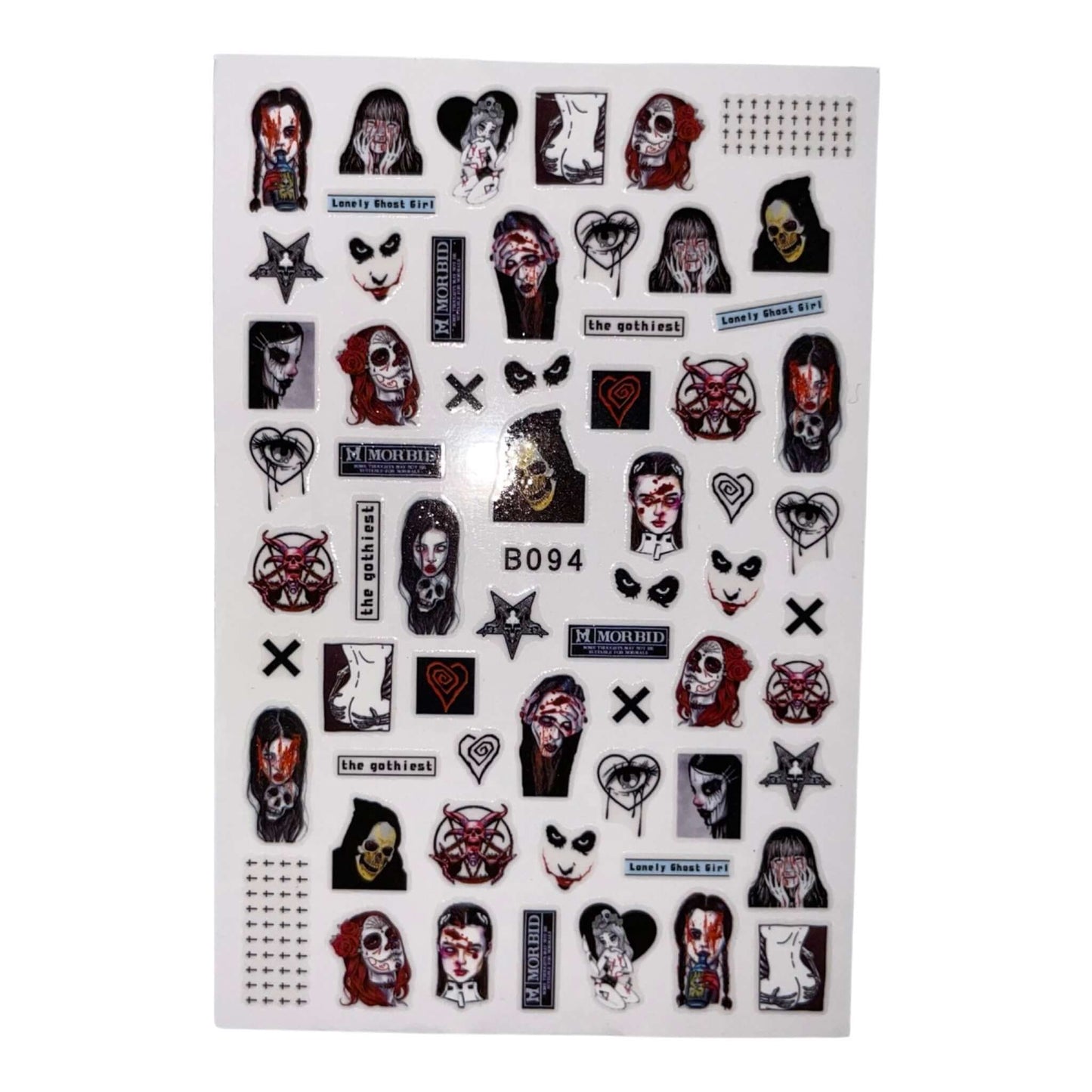 Ghost Nails - Halloween Nail Art Stickers - Easy To Apply