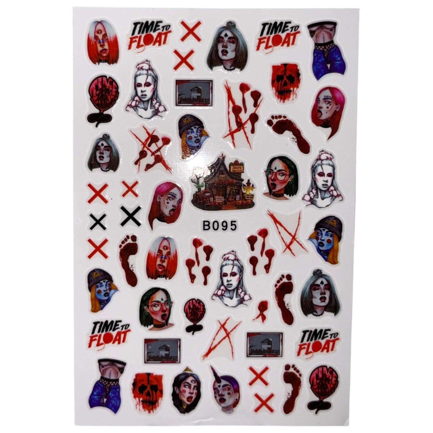Skull Halloween Nail Art - Self Adhesive - Easy Nail Art