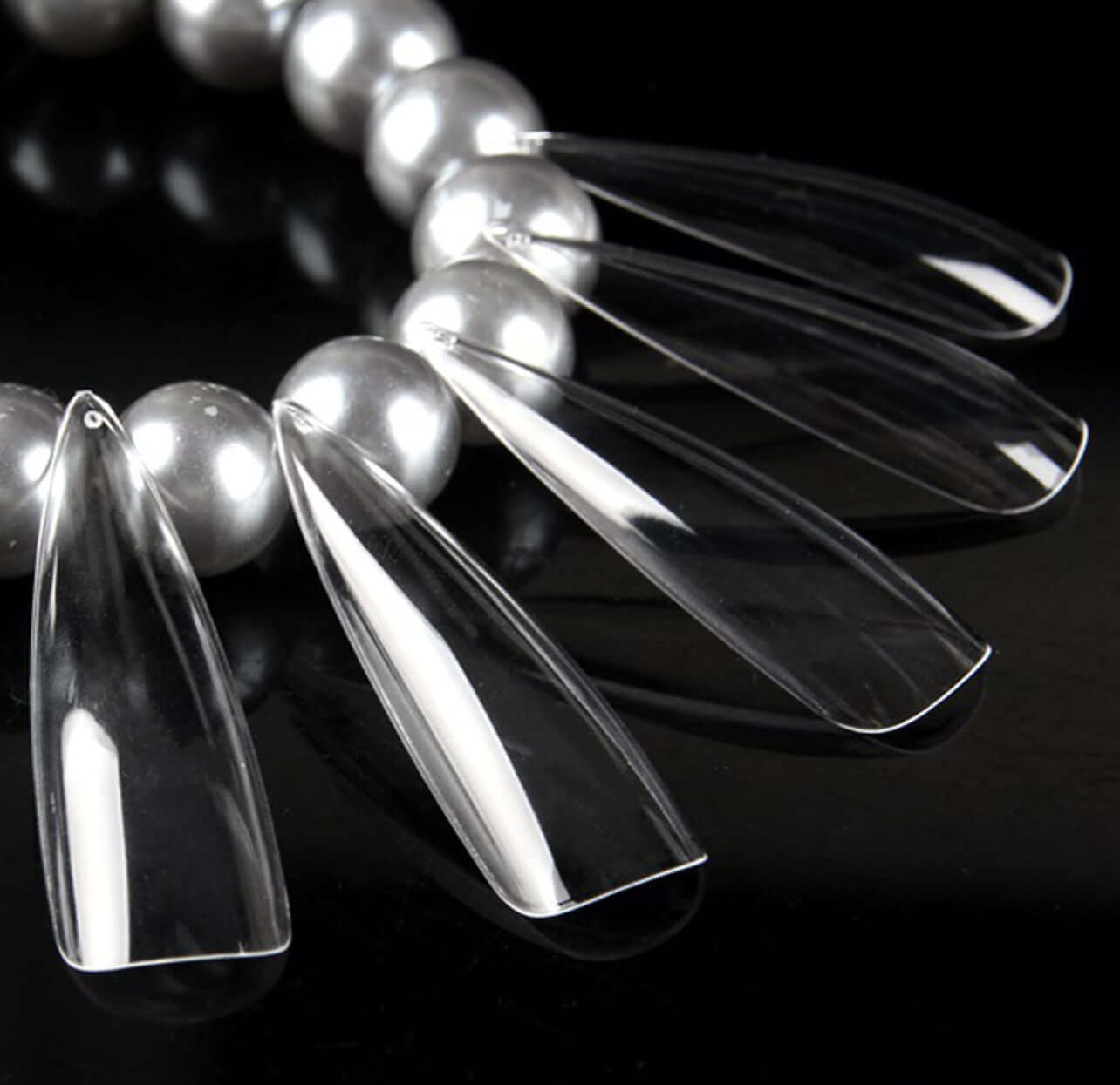 Full Cover 3XL Stiletto Clear Nail Tips