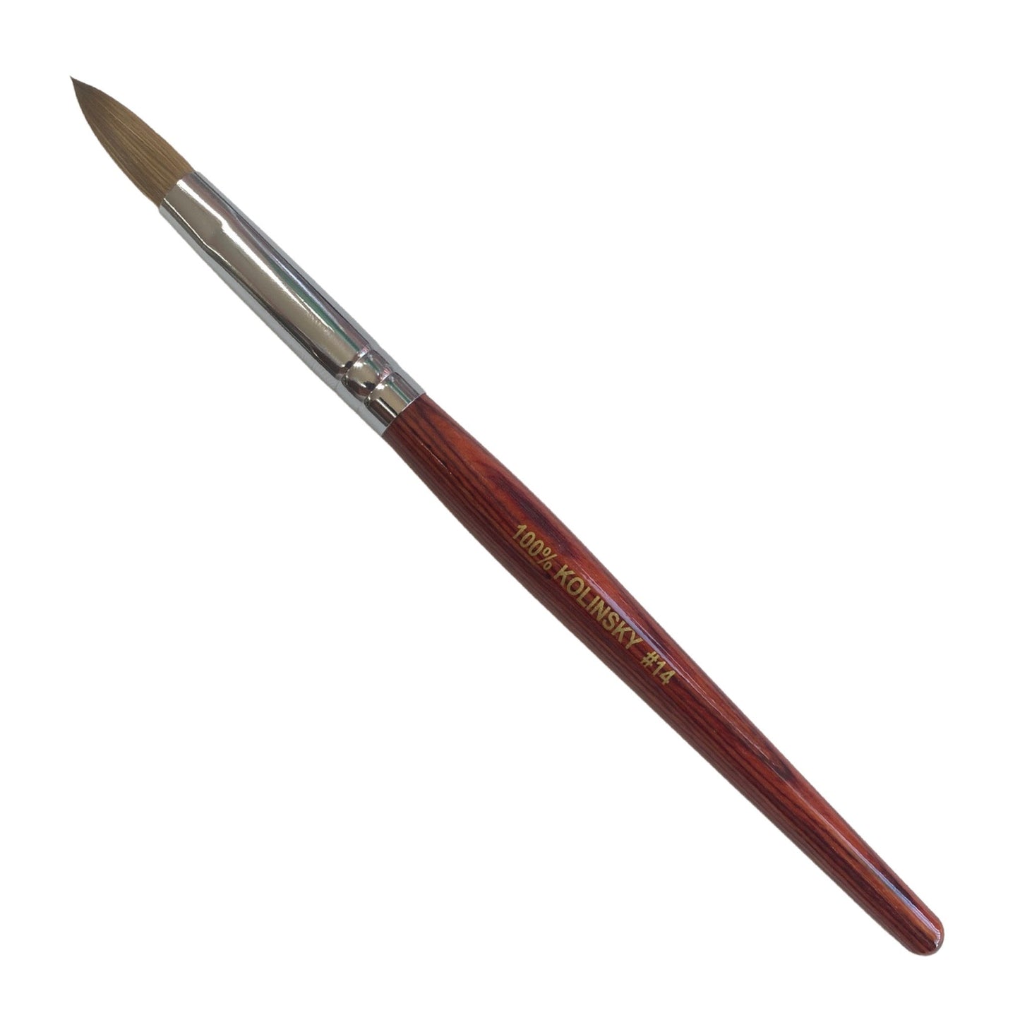 Crimped Sable Brown Brush # 14 - 100% Kolinsky