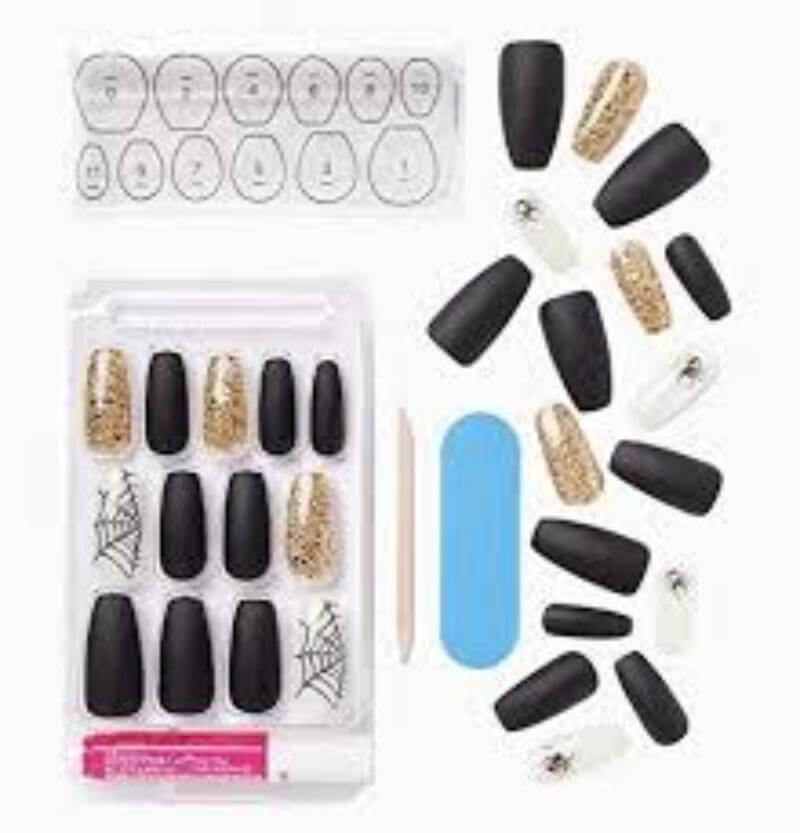 Pumpkin Halloween Press On Nails
