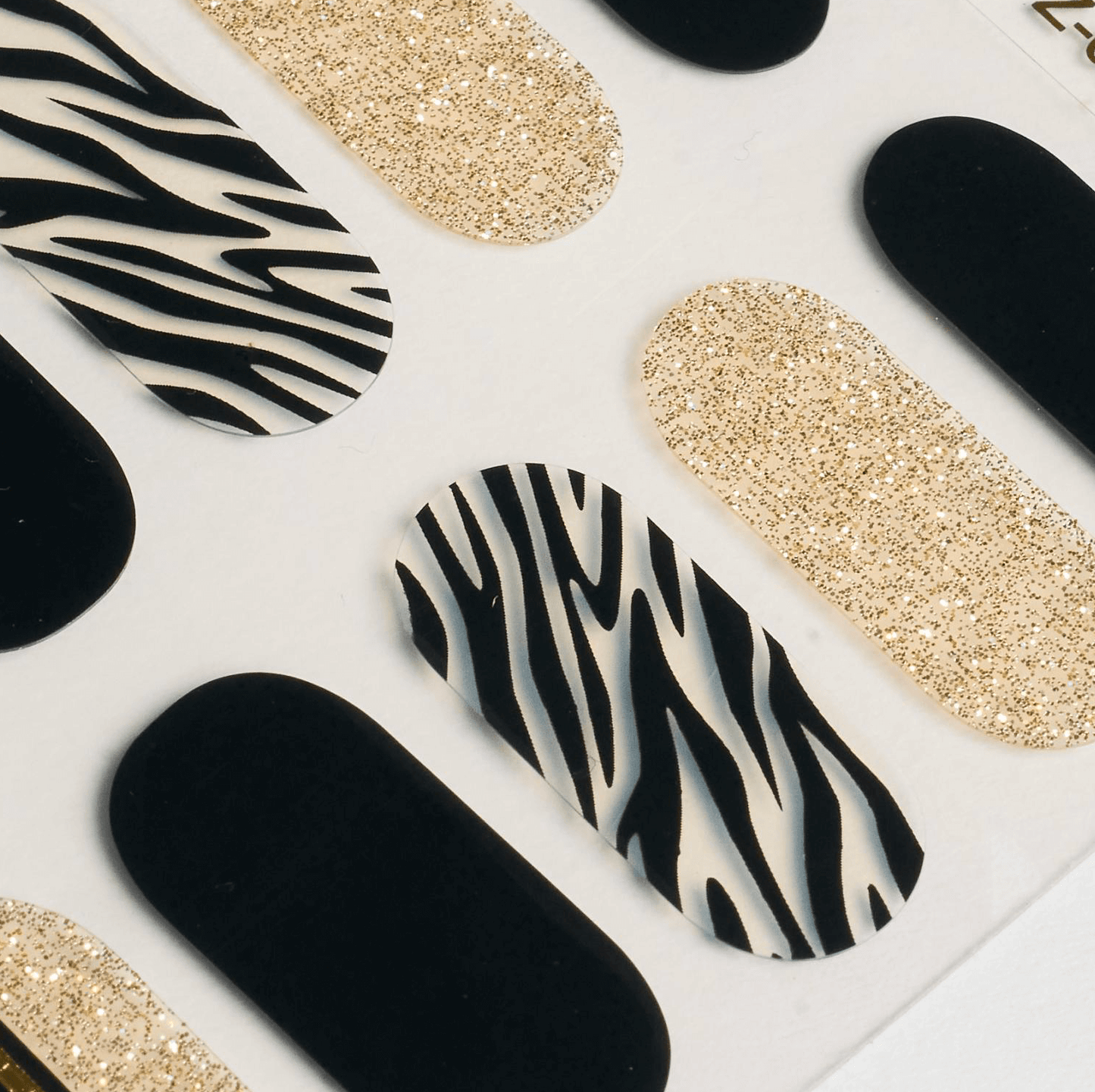 Stripes and Gold - Gel Nail Wraps