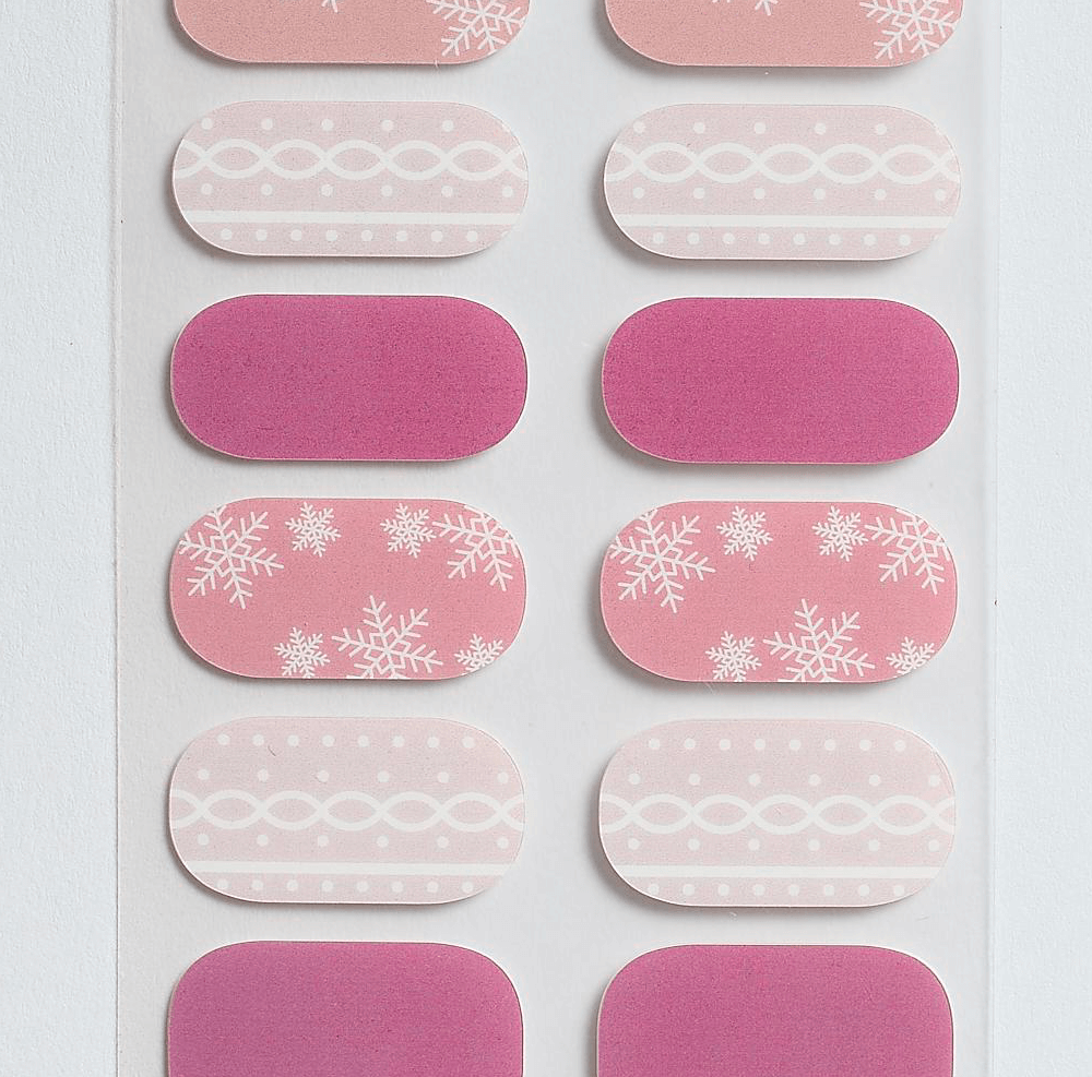 Pink Snow - Gel Nail Wraps