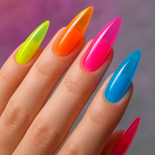 Neon Aura & Jelly Nails: Summer’s Boldest Trends