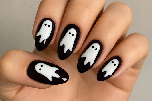 👻 Spooky-Chic Ghost Nails: Halloween Nail Art Trend 2025
