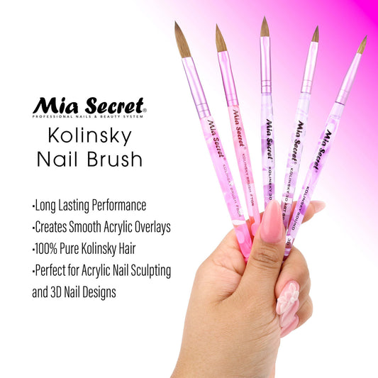 3D Kolinsky Nail Brush - #6