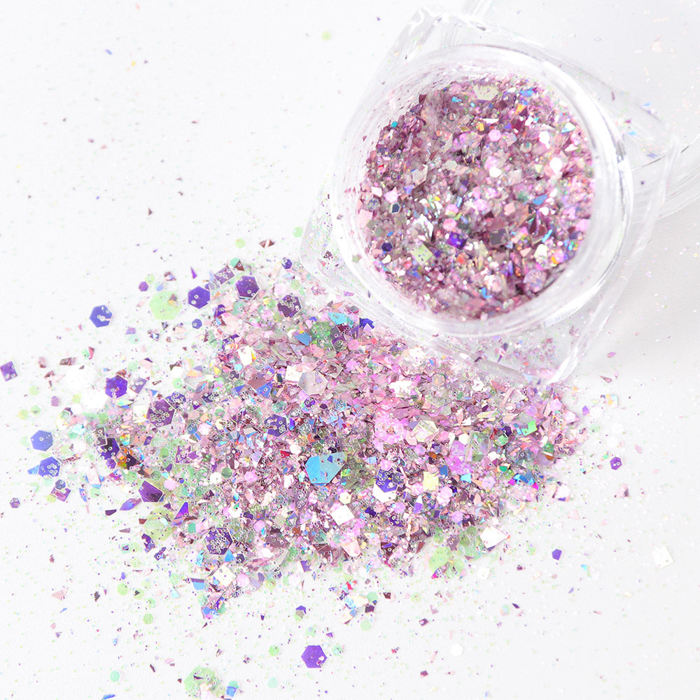 1 Box Mermaid Nail Glitter Flakes – 3D Sparkly Nail Art Decoration