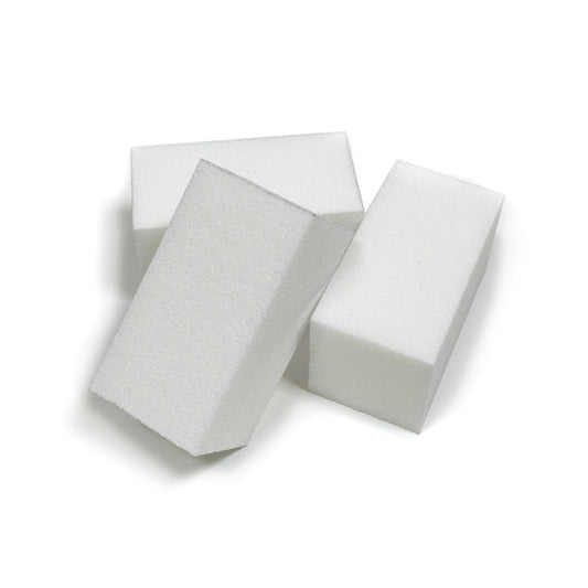 Half Size Buffing Blocks - 150 Grit-White - 24 Pack