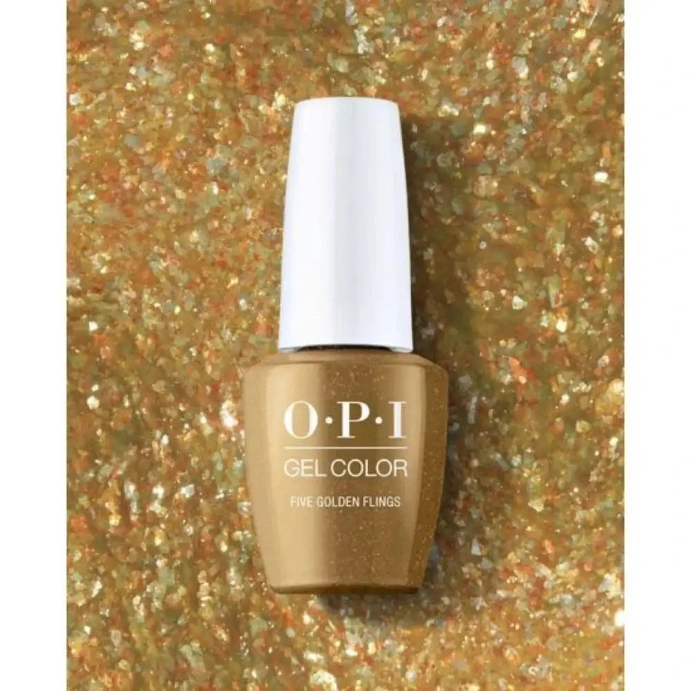 OPI GelColor - Five Golden Flings 💅✨ Gold Glitter Nail Polish