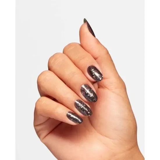 OPI Gel Nail Polish - Hot & Coaled 💅 Black Gel Glitter Nail Polish