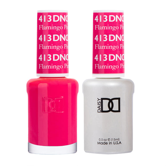 Flamingo Pink #413 - DND Gel & Lacquer Duo