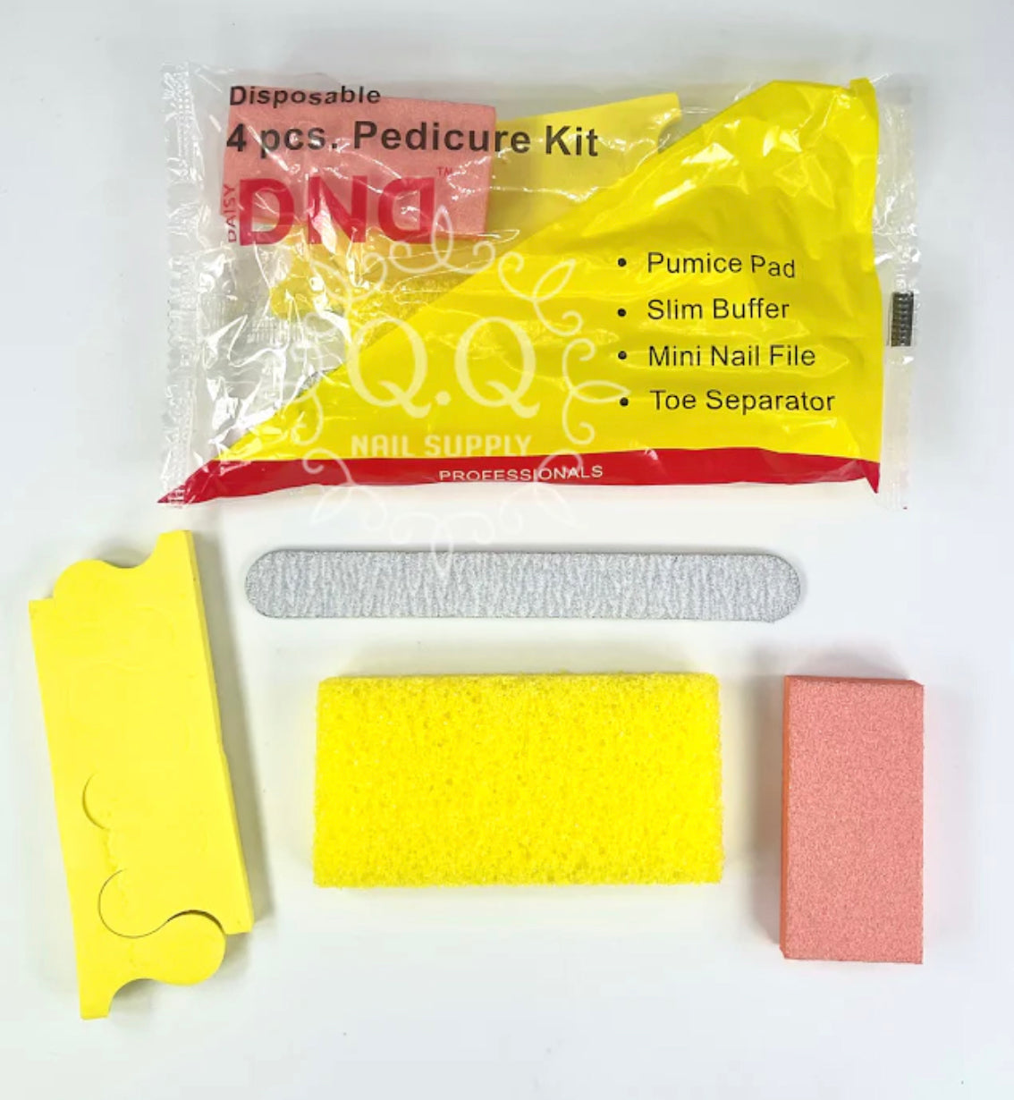 DND Disposable Pedicure Kit - 4 pc. (Yellow)