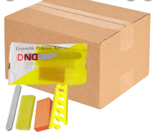 DND Disposable Pedicure Kit - 4 pc. (Yellow)