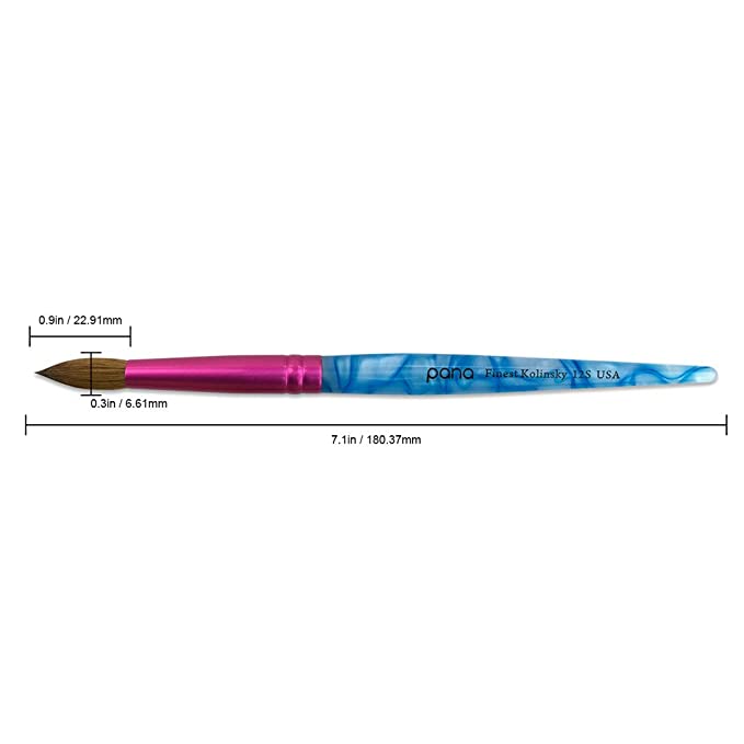 Brush Blue Acrylic Handle - Size 12 (Round)
