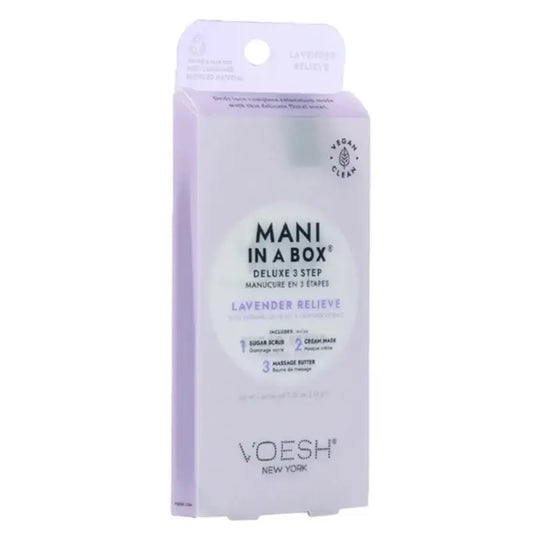 Voesh Mani-in-a-Box - Waterless 3 Step Kit - Lavender Relieve 