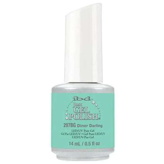 ibd Just Gel Polish - Diner Darling 💙💚💅 Light Turquoise Gel Nail