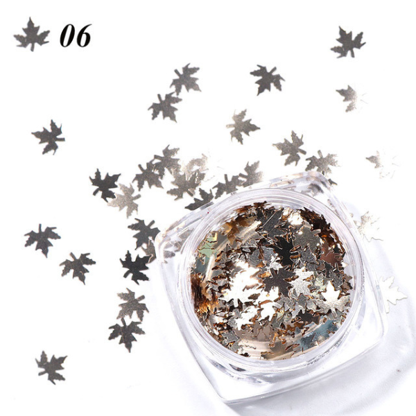 Fall Nail Art Maple Leaf Nail Sequins