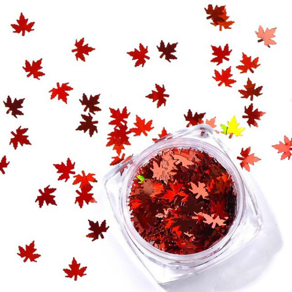 Fall Nail Art Maple Leaf Nail Sequins
