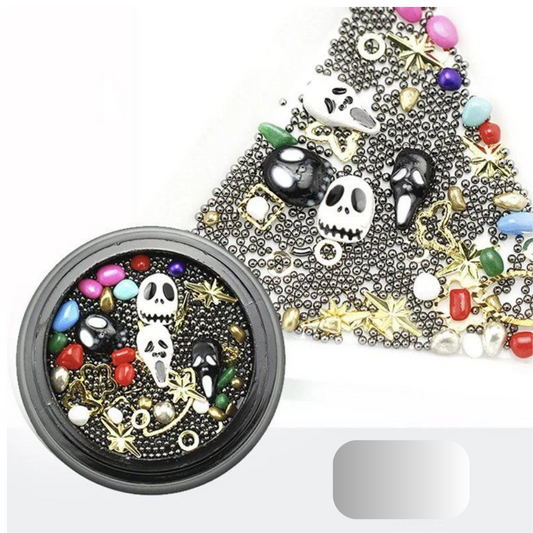 Halloween Nail 3D Charms - Skulls & Pumpkins