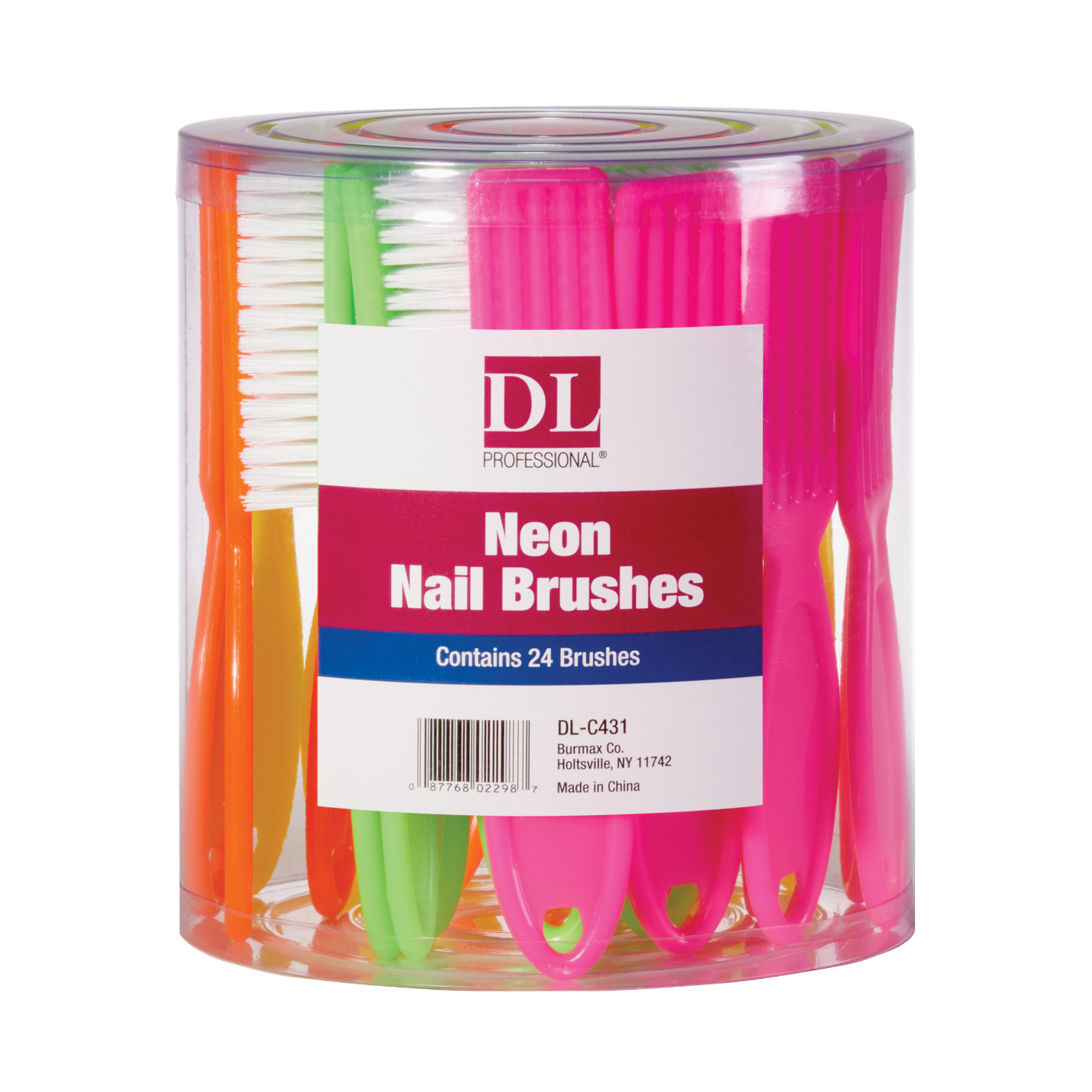 Neon Nail Brushes - 24 Pack