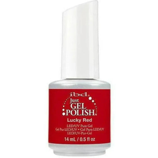 ibd Just Gel Polish - Lucky Red ❤️ Neon Red Gel Nail Polish