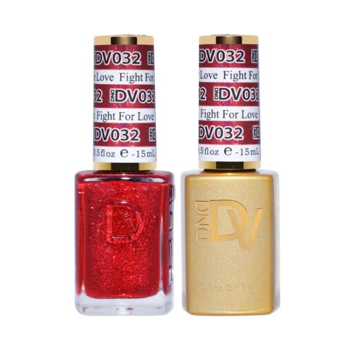 DND DIVA Fight For Love #032 BRIGHT RED NAIL POLISH