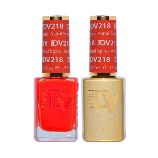 DND DIVA Astral Spark #218 NEON RED NAIL POLISH