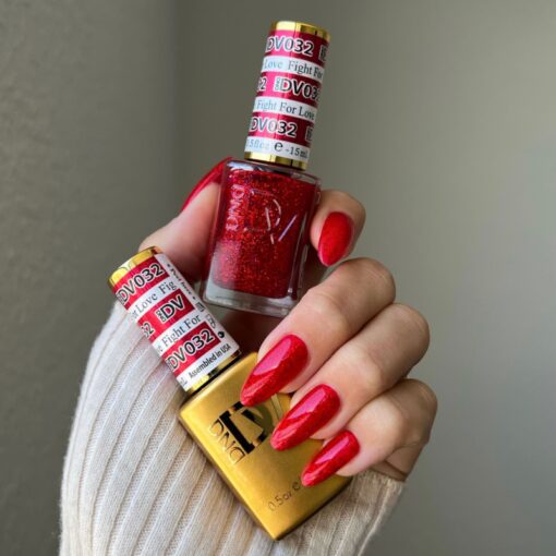 DND DIVA Fight For Love #032 BRIGHT RED NAIL POLISH