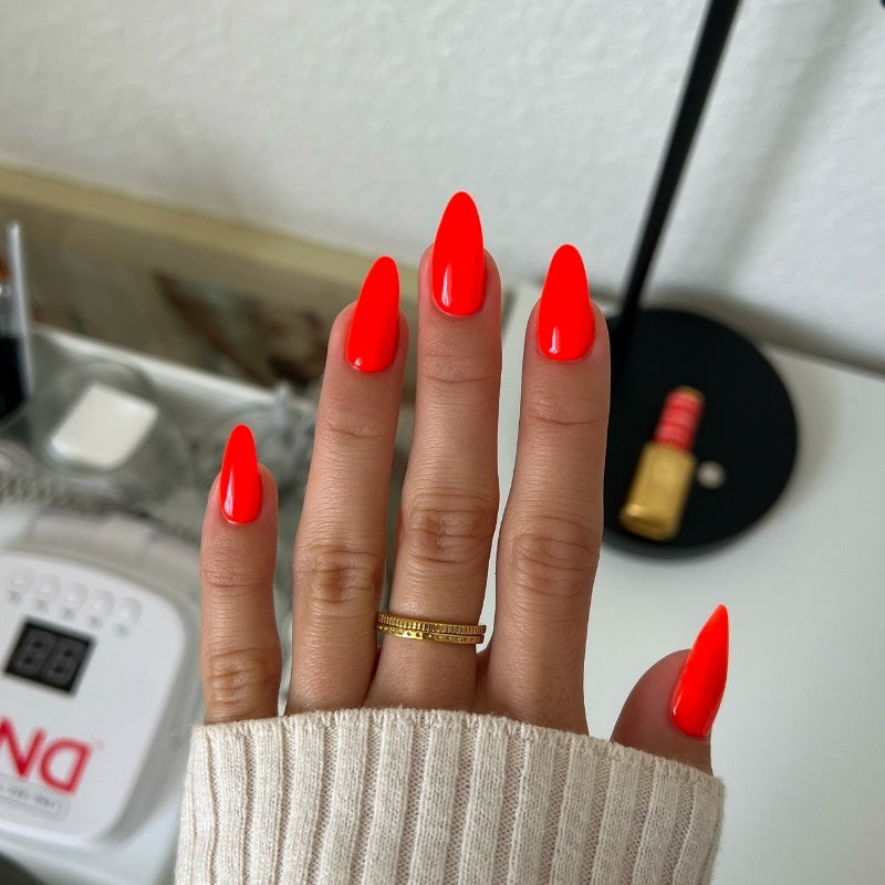 DND DIVA Astral Spark #218 NEON RED NAIL POLISH