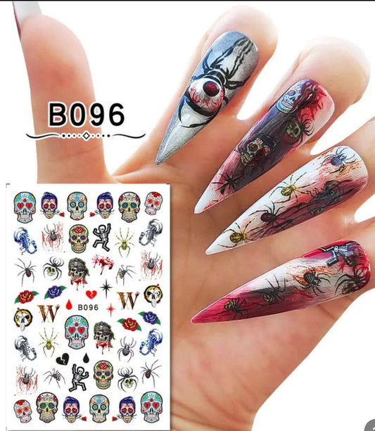 Skull Nail Sticker 