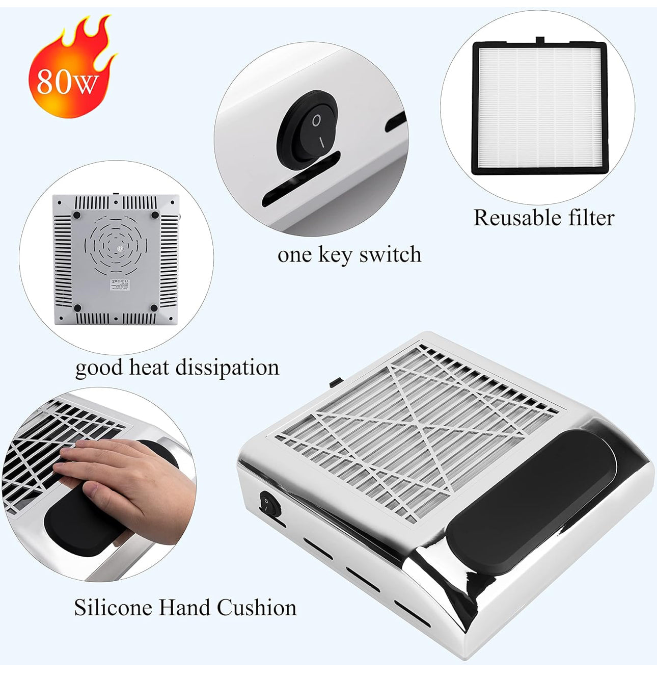 Nail Dust Collector   80 w.