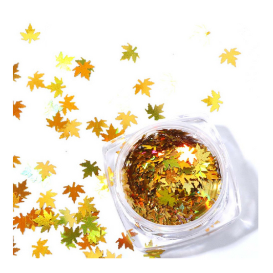 Fall Nail Art Maple Leaf Nail Sequins