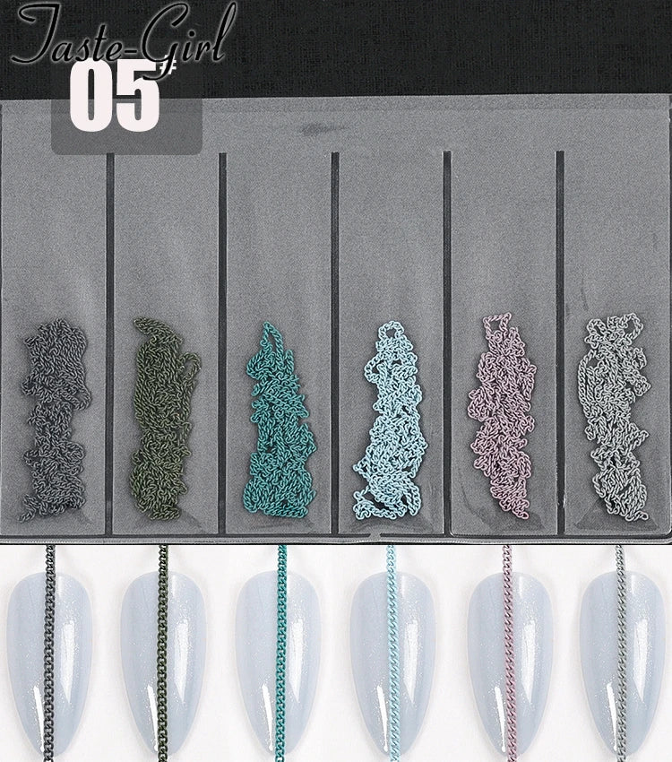 Nail Art Chains Mixed Gold & Silver – 3D Nail Art Decorations