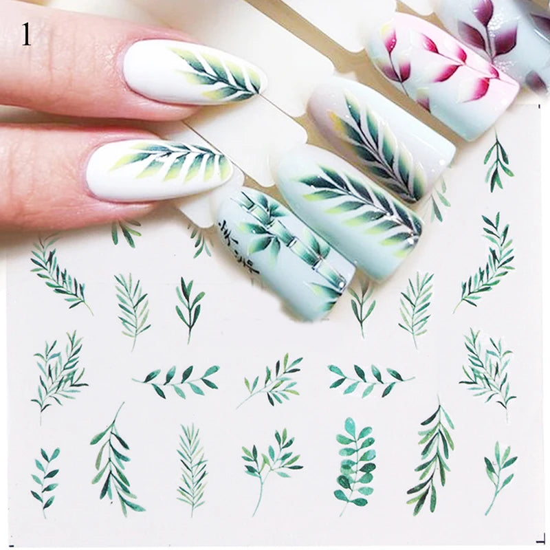 Nail Water Stickers – 3D Flower & Flamingo DIY Art