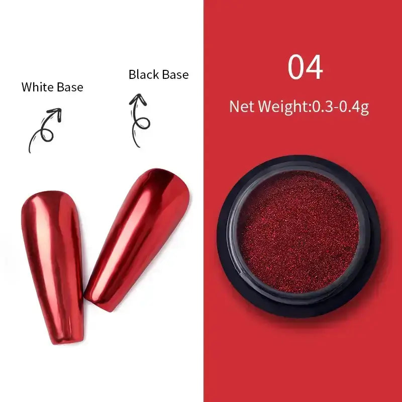 Nail Mirror Glitter Powder Metallic 