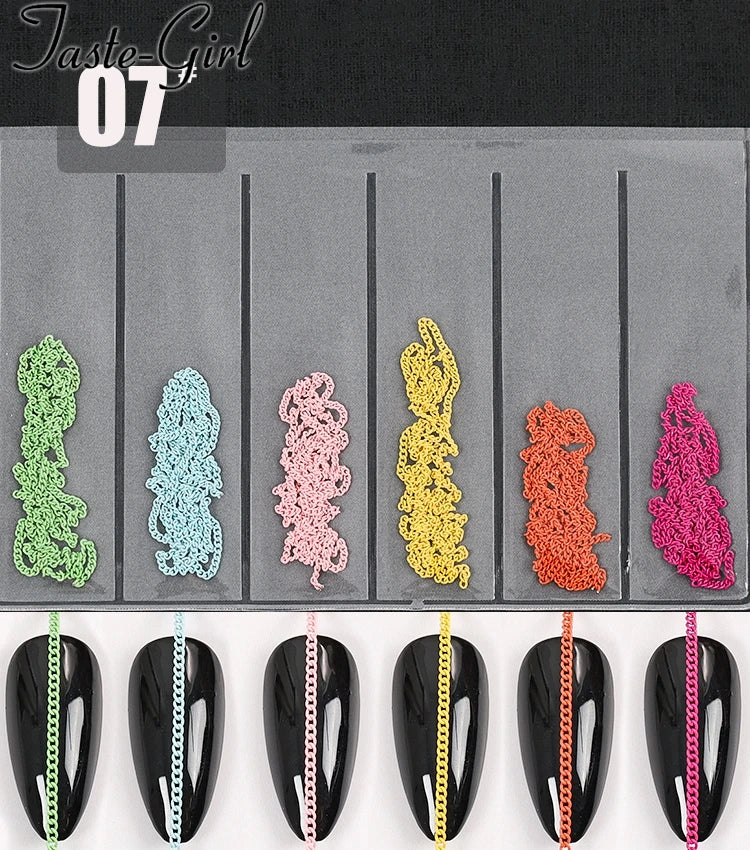 Nail Art Chains Mixed Gold & Silver – 3D Nail Art Decorations