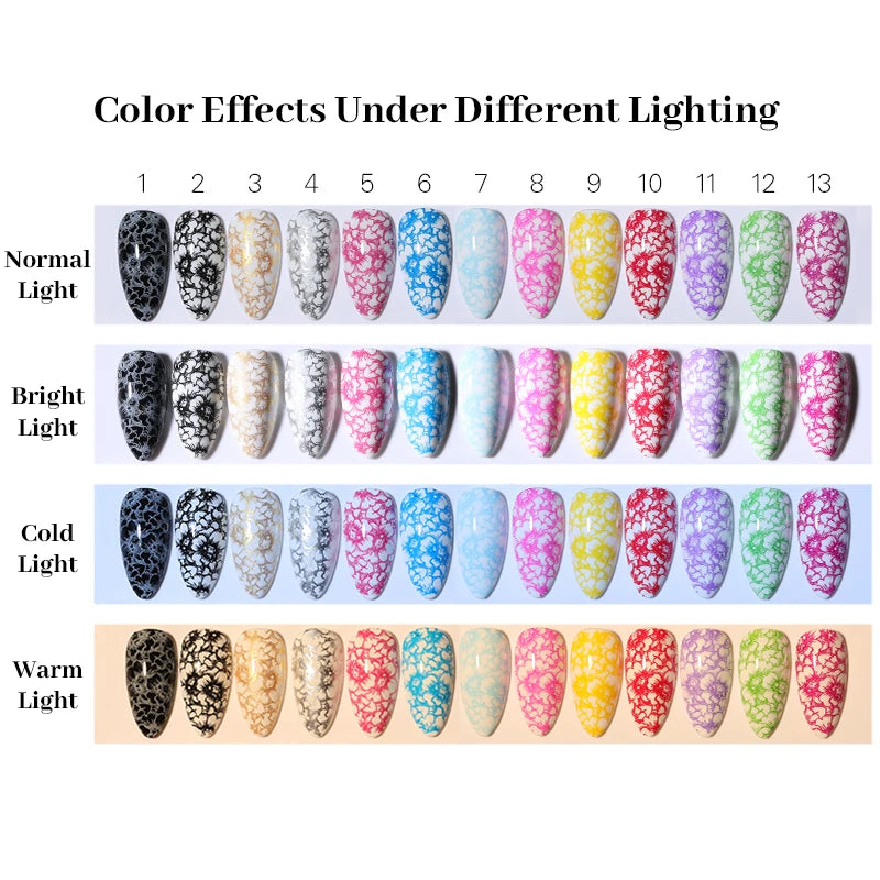 NICOLE DIARY Stamping Polish – Black, White & Color Options
