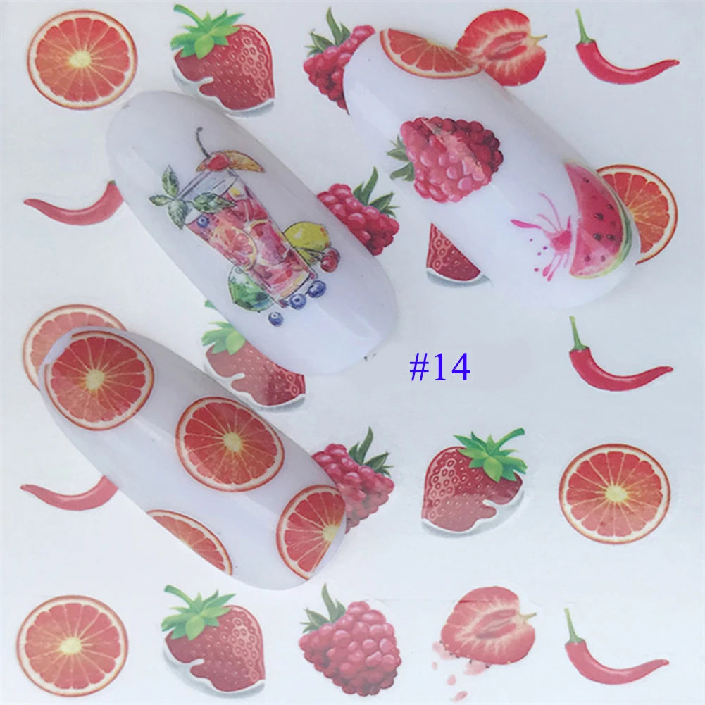 Nail Water Stickers – 3D Flower & Flamingo DIY Art