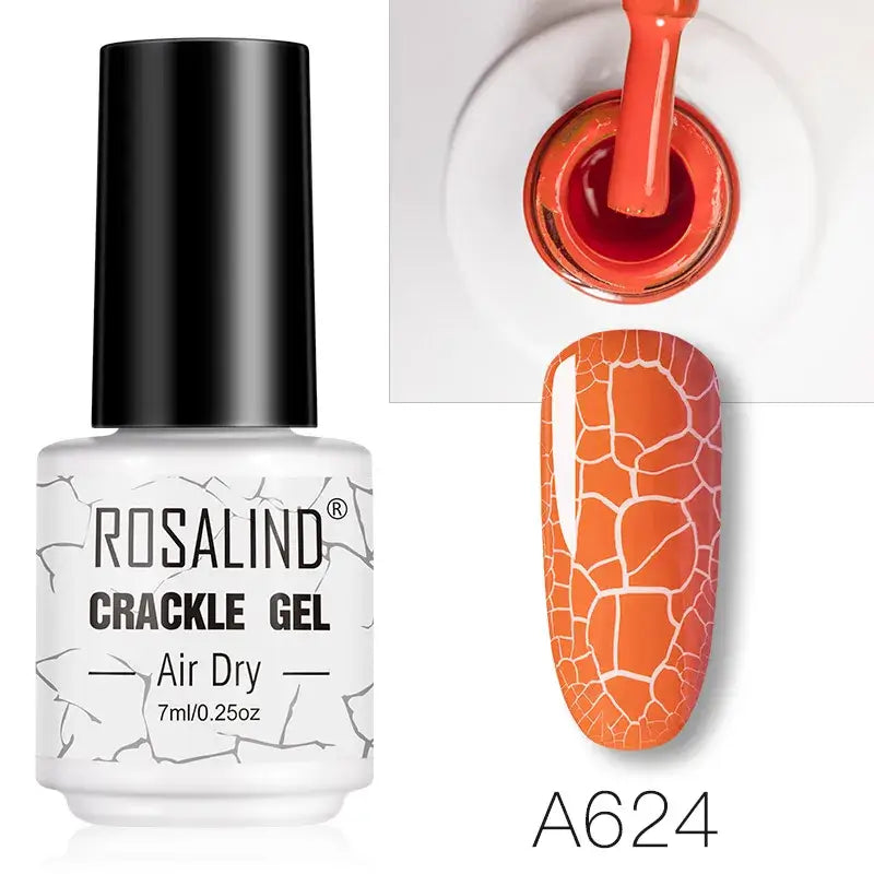 ROSALIND Crackle Set – UV/LED and Lacquer - Base & Top Coat