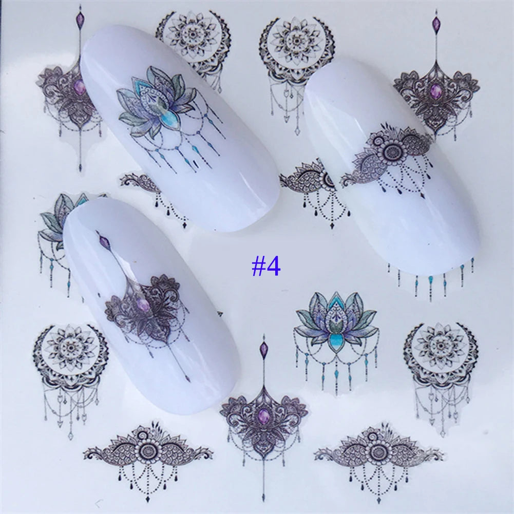 Nail Water Stickers – 3D Flower & Flamingo DIY Art