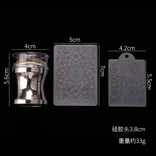 Silicone Nail Art Stamp Stamping Kit